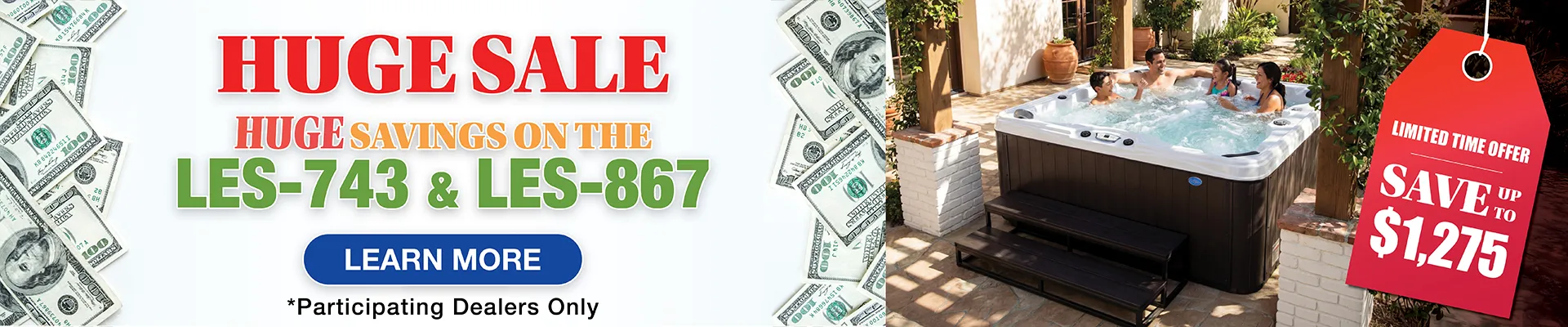 Calspas hot tub being used in a family setting - Utica